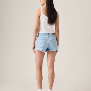 Light Blue Distressed Women's Jean Shorts